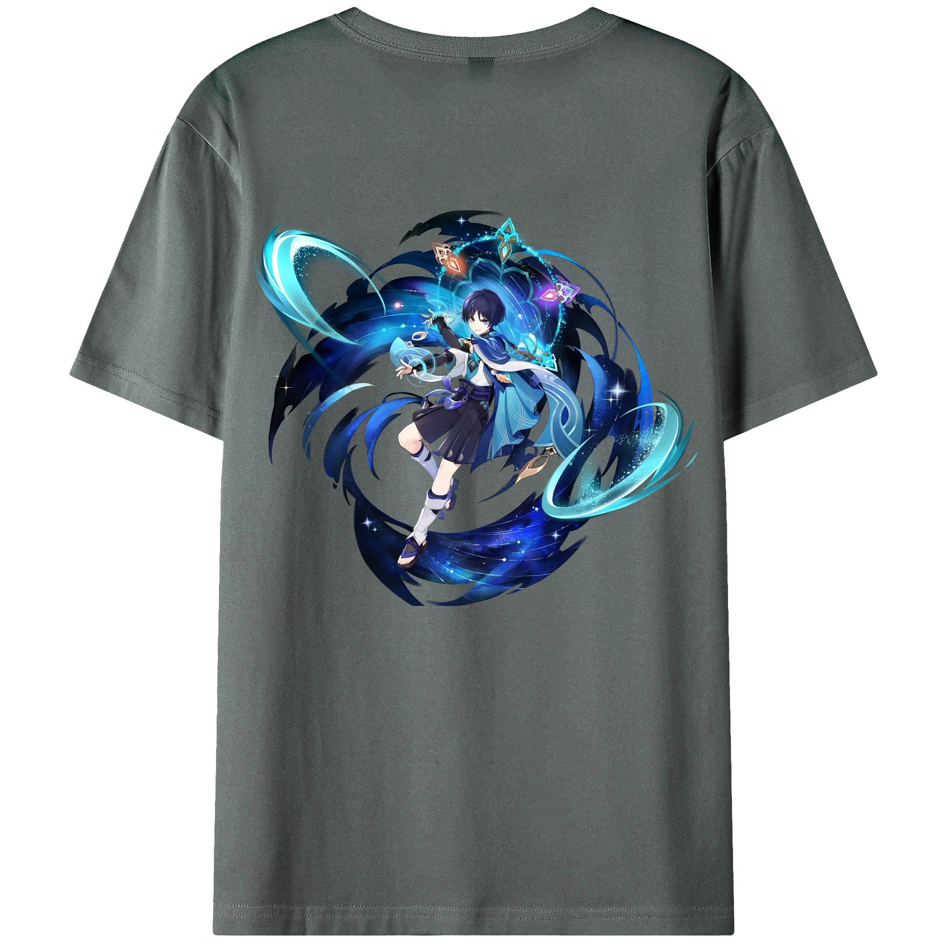 げんし神 さんペい genshin Sanpei 綿100％ メンズ半袖Tシャツ（バックプリント） 通気性